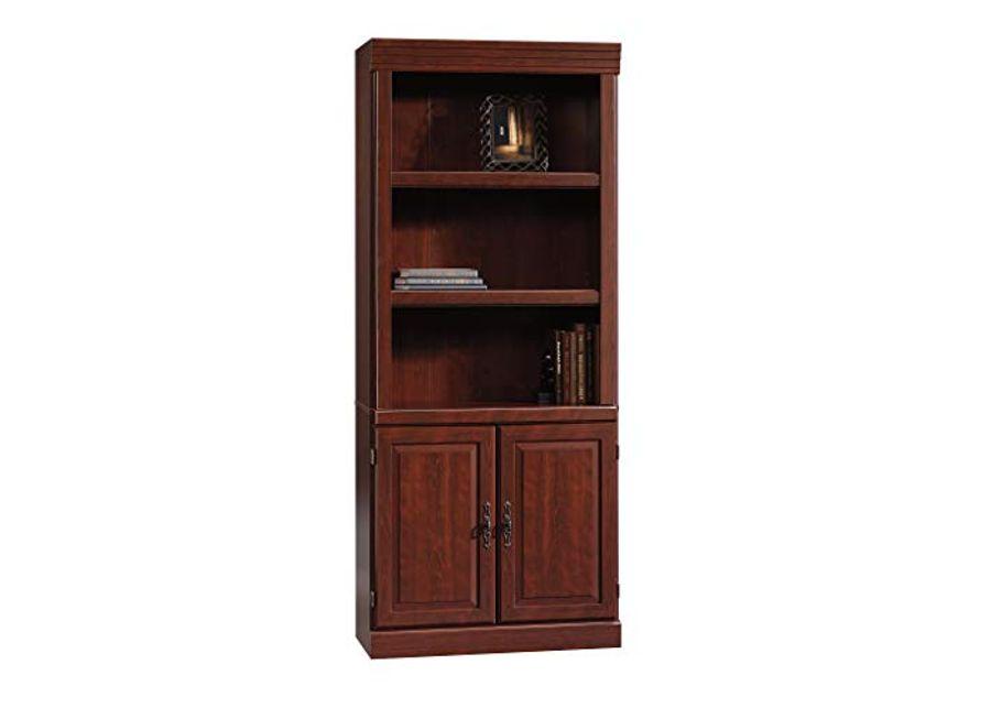 Sauder Heritage Hill 4 tier Library With Doors - Classic Cherry finish