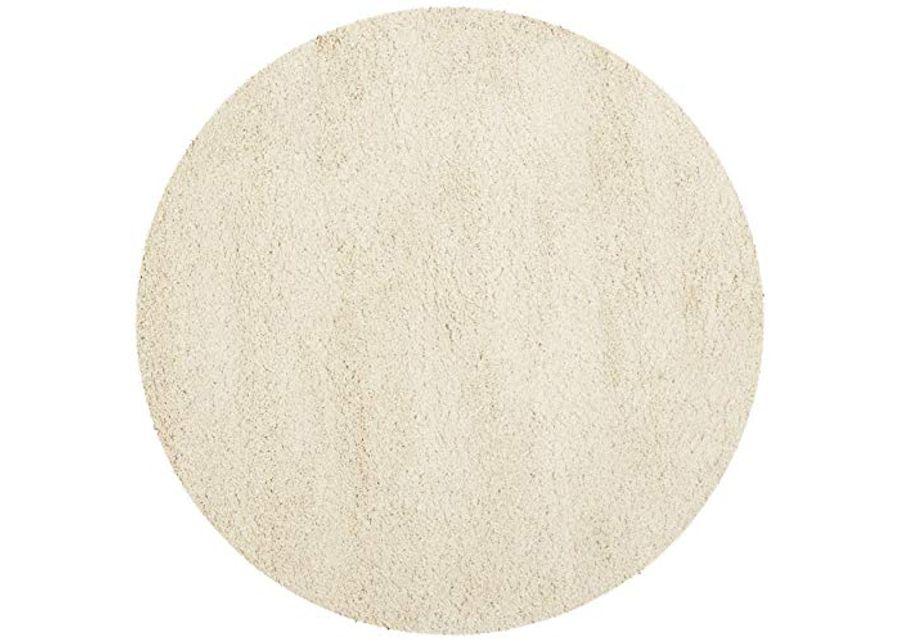 SAFAVIEH California Premium Shag Collection 8'6" Round Ivory SG151 Non-Shedding Living Room Bedroom Dining Room Entryway Plush 2-inch Thick Area Rug