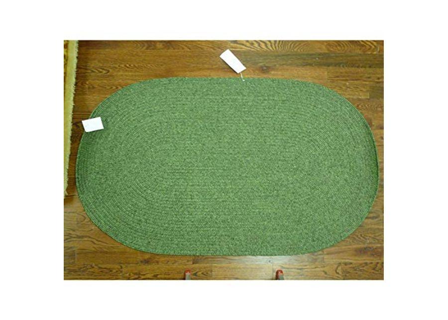 SAFAVIEH Braided Collection 9' x 12' Oval Green BRD315A Handmade Country Cottage Reversible Area Rug