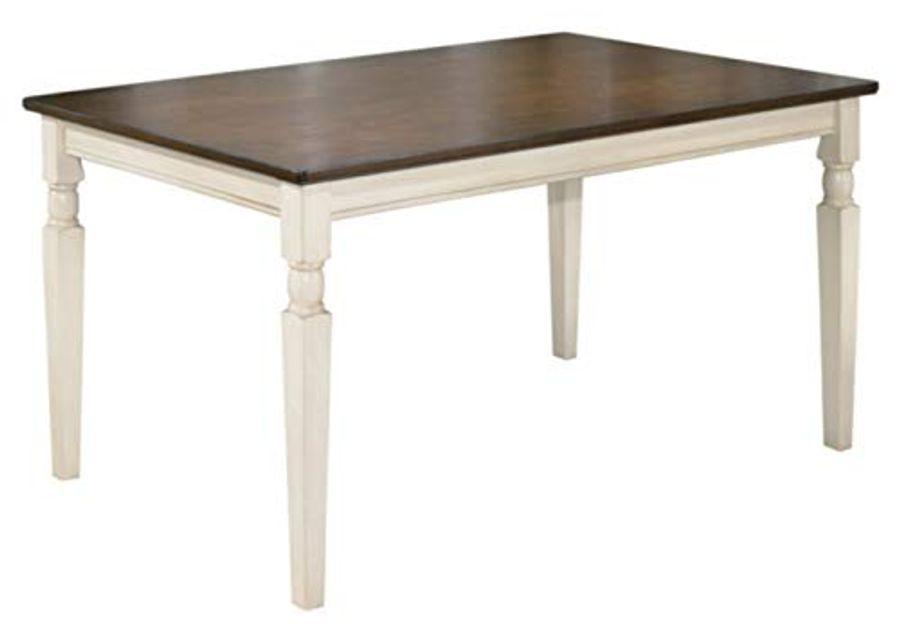 Signature Design by Ashley Whitesburg Cottage Dining Table, Seats up to 6, Brown & Antique White