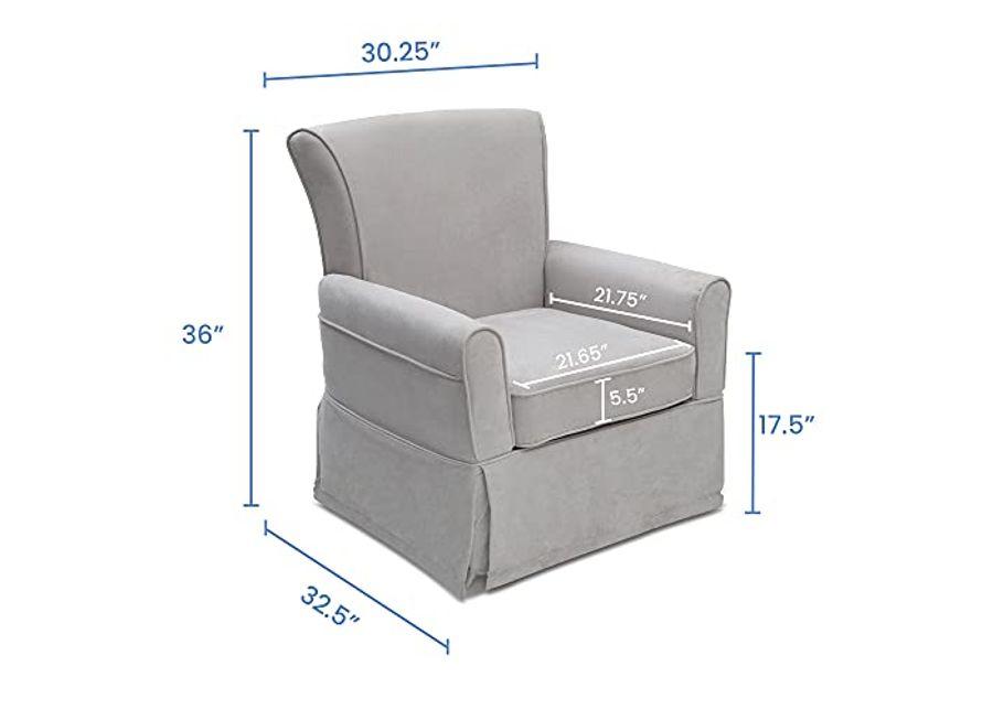 Delta Children Benbridge Glider Swivel Rocker Chair, Dove Grey