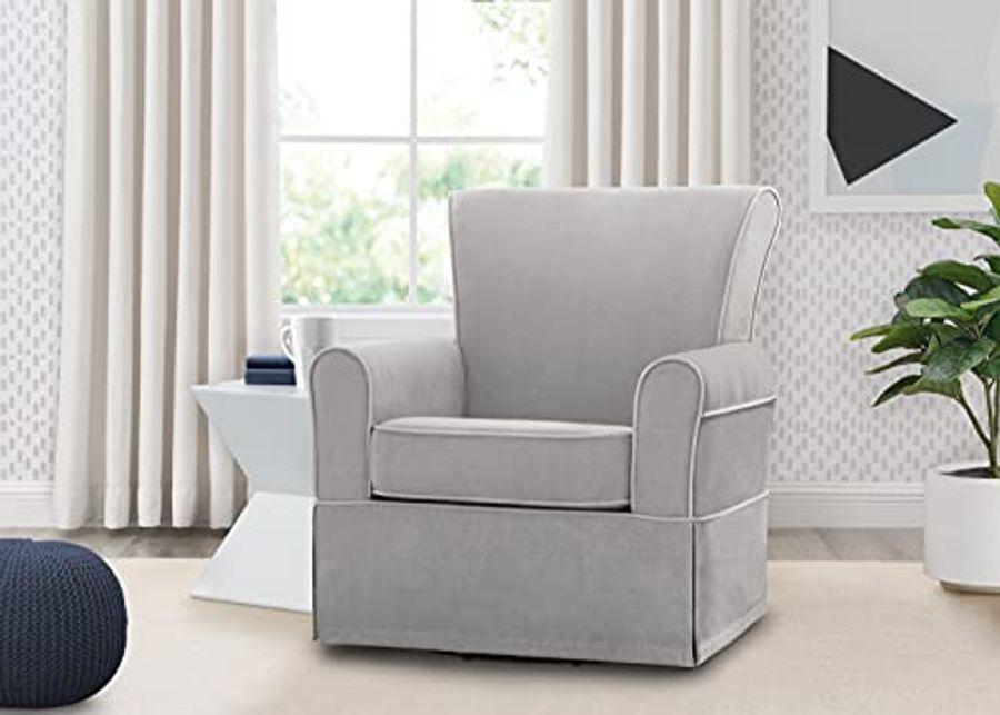 Delta Children Benbridge Glider Swivel Rocker Chair, Dove Grey