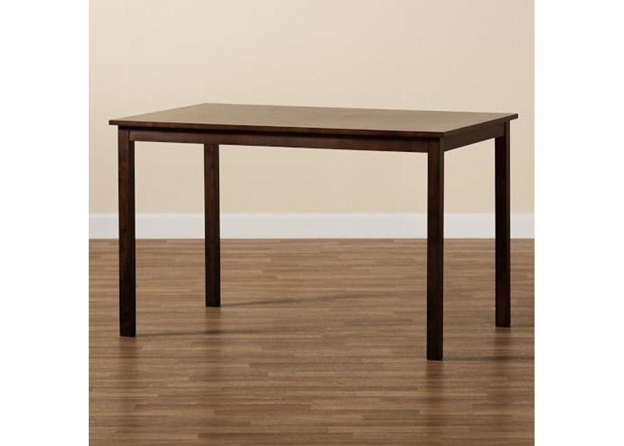 Baxton Studio Andrew Dining Table, 47.75" W x 30" D X 29.5" H, Dark Brown