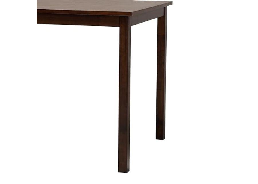 Baxton Studio Andrew Dining Table, 47.75" W x 30" D X 29.5" H, Dark Brown