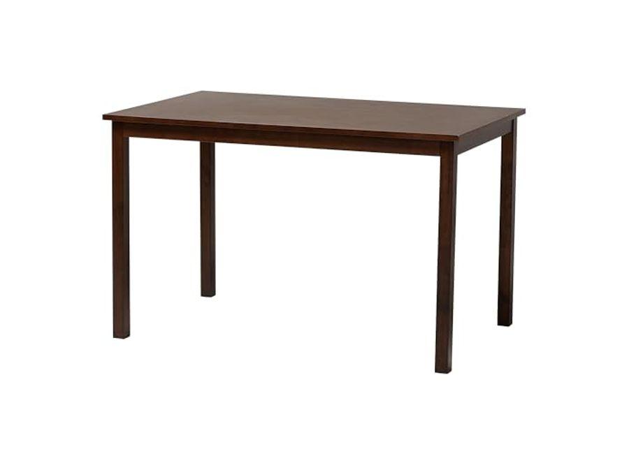 Baxton Studio Andrew Dining Table, 47.75" W x 30" D X 29.5" H, Dark Brown