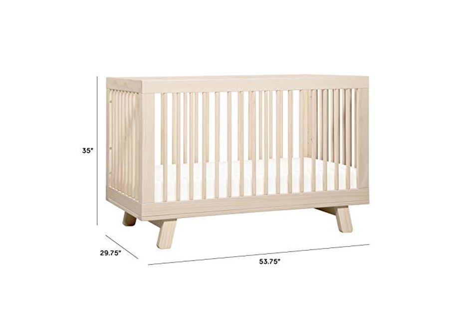 Babyletto Hudson 3-in-1 Convertible Crib with Toddler Bed Conversion Kit in Washed Natural, Greenguard Gold Certified