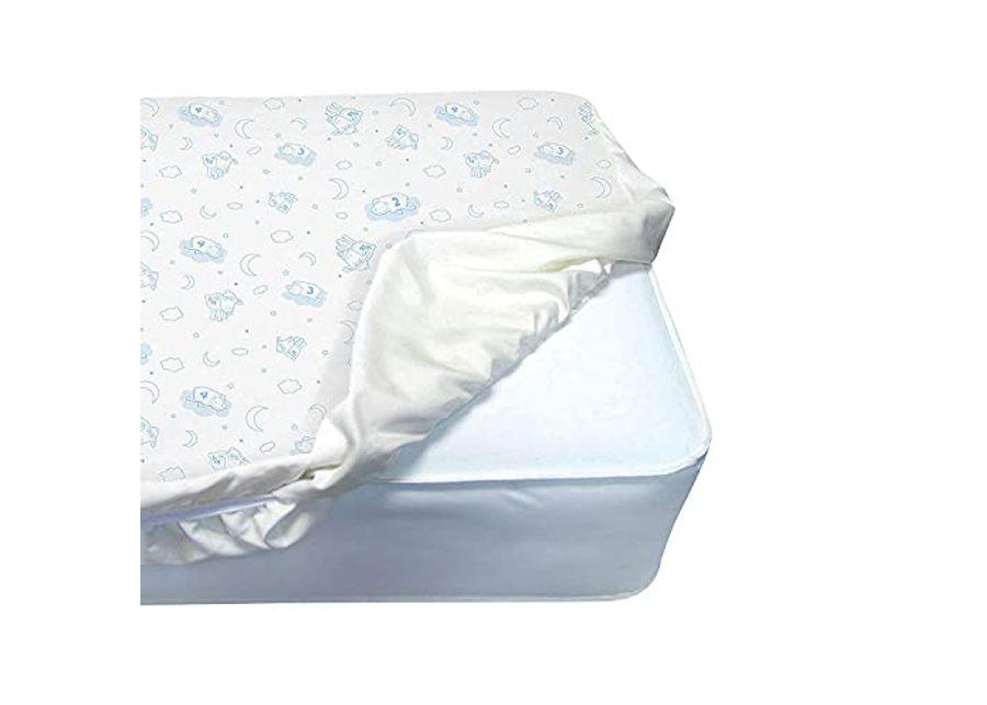 Serta Perfect Sleeper Deluxe Quilted Fitted Crib Mattress Pad, White