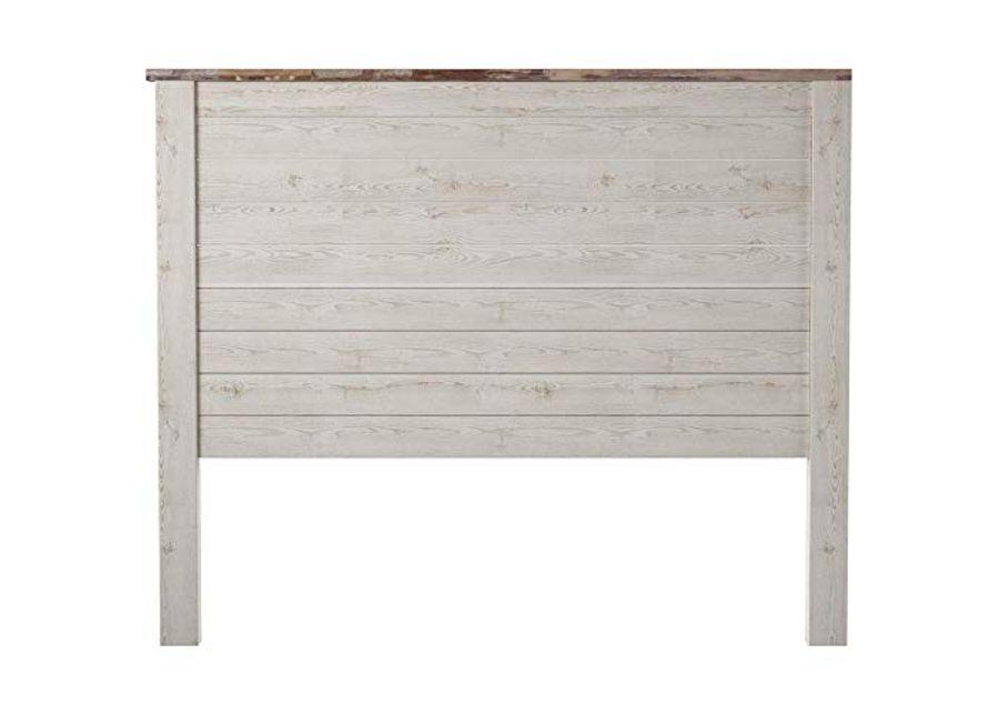 Signature Design by Ashley Willowton Cottage Farmhouse Panel Headboard ONLY, Queen, Whitewash