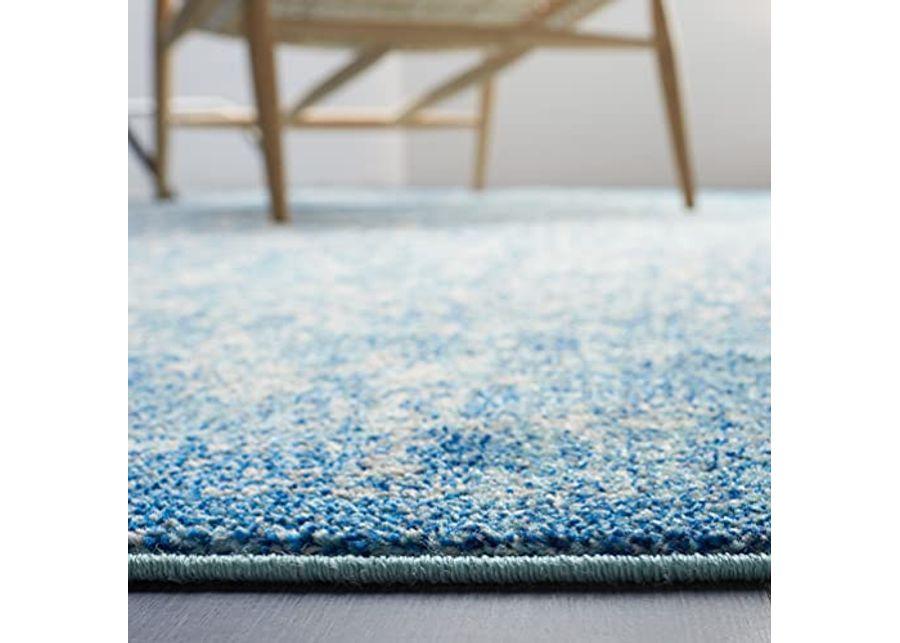 SAFAVIEH Evoke Collection 8' x 10' Blue/Ivory EVK256C Oriental Distressed Non-Shedding Living Room Bedroom Dining Home Office Area Rug