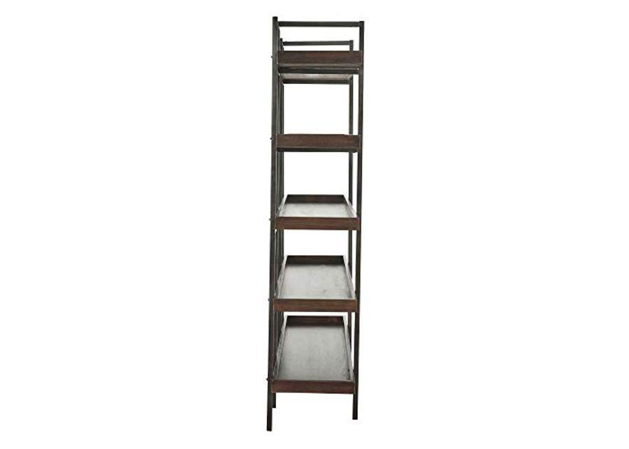 Signature Design by Ashley Starmore Urban Industrial 76" Bookcase with 5 Fixed Shelves, Brown