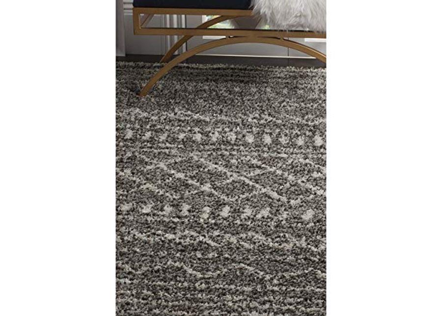 SAFAVIEH Arizona Shag Collection 3' x 5' Brown / Ivory ASG741B Moroccan Non-Shedding Living Room Bedroom Dining Room Entryway Plush 1.6-inch Thick Area Rug