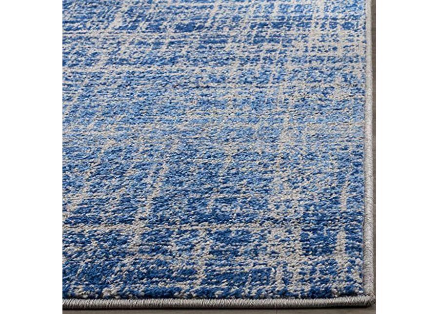 SAFAVIEH Adirondack Collection 2'6" x 22' Blue / Silver ADR116D Modern Abstract Non-Shedding Living Room Bedroom Runner Rug