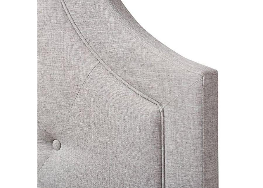 Baxton Studio Mars Modern and Contemporary Greyish Beige Fabric Twin Size Headboard