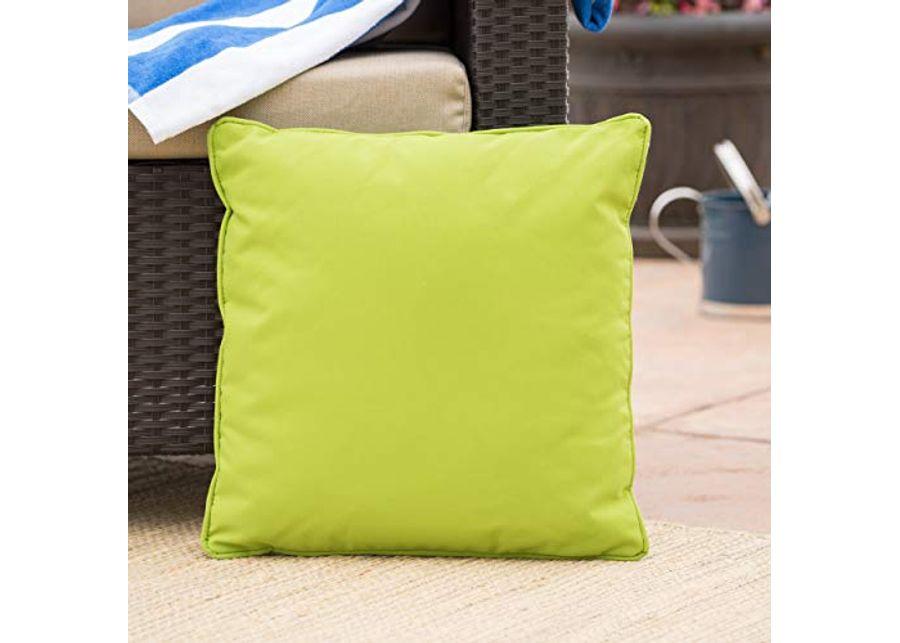 Christopher Knight Home Coronado Outdoor Square Water Resistant Pillow, Green
