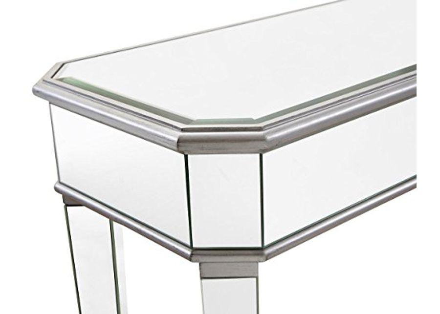 Elegant Decor Rectangle Table, Silver