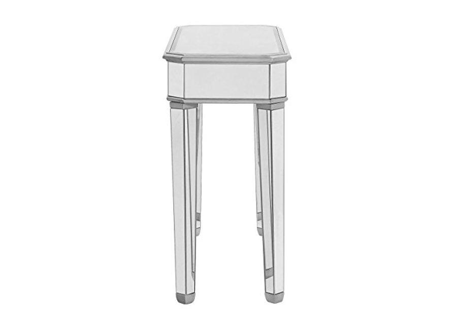 Elegant Decor Rectangle Table, Silver