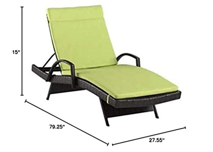 Christopher Knight Home Salem Outdoor Wicker Adjustable Chaise Lounges with Arms, with Cushions, 2-Pcs Set, Multibrown / Green