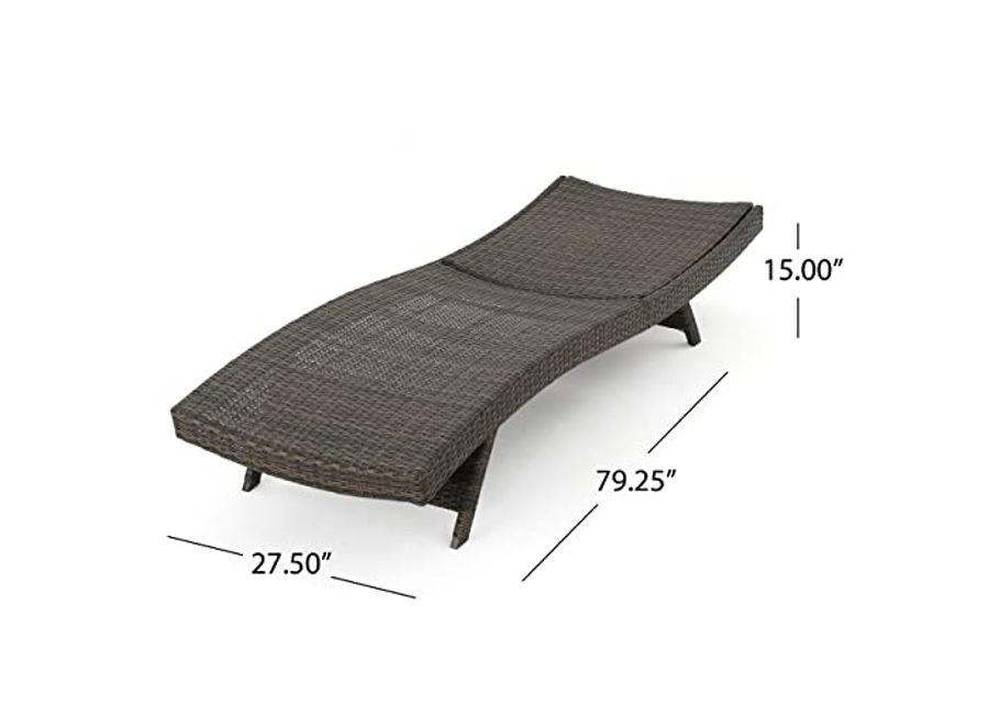Christopher Knight Home Thira Outdoor Wicker Chaise Lounges with Aluminum Frame, 2-Pcs Set, Mix Mocha