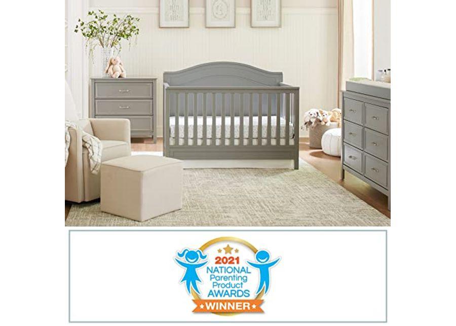 DaVinci Charlie 4-in-1 Convertible Crib in Grey, Greenguard Gold Certified