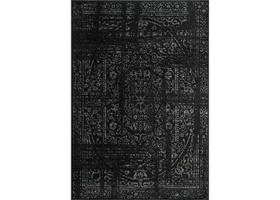 NuLOOM Arlena Vintage Traditional Area Rug, 6' 7" x 9', Black