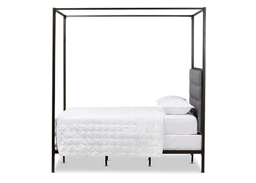 Baxton Studio Eleanor Queen Poster Canopy Bed in Black