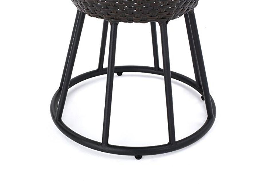 Christopher Knight Home Crete Wicker Outdoor Accent Table, Multibrown