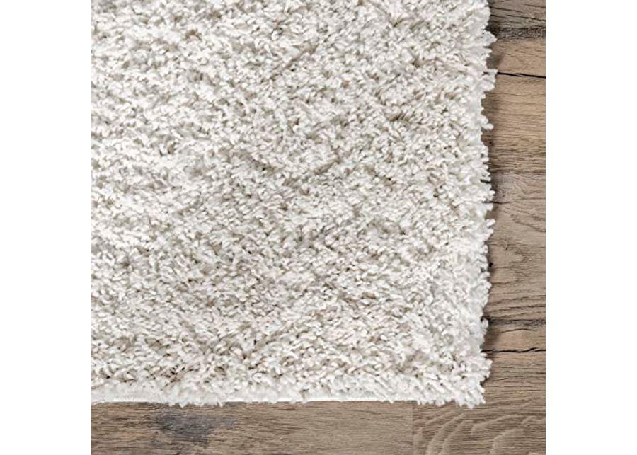 nuLOOM Marleen Contemporary Shag Area Rug, 8' Square, White