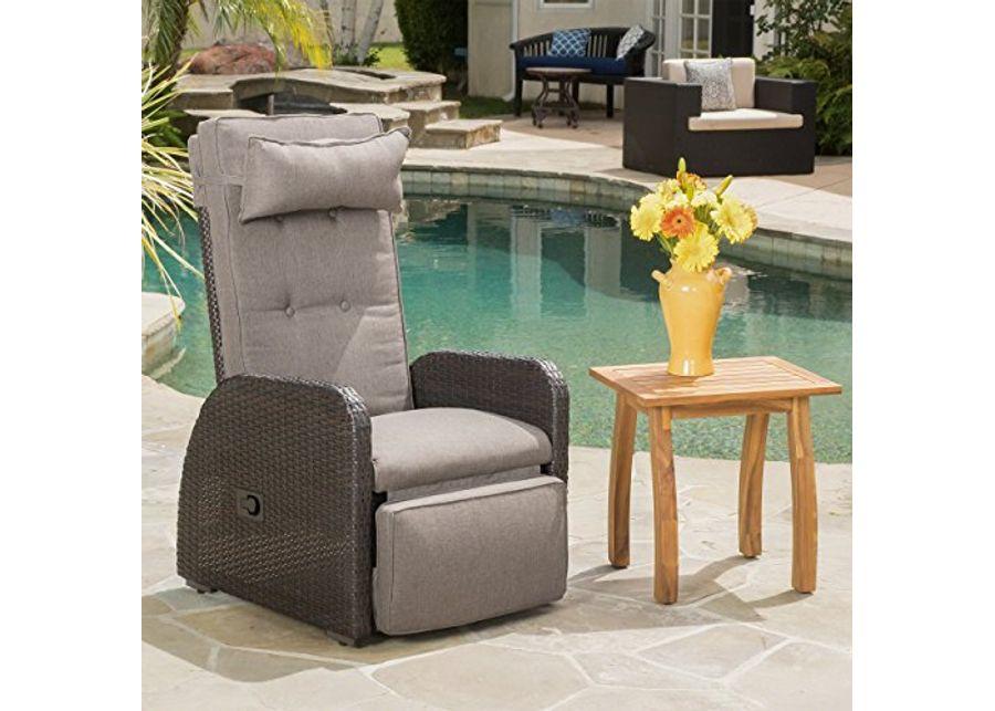 Christopher Knight Home Ostia Recliner with Cushions, Multibrown / Brown