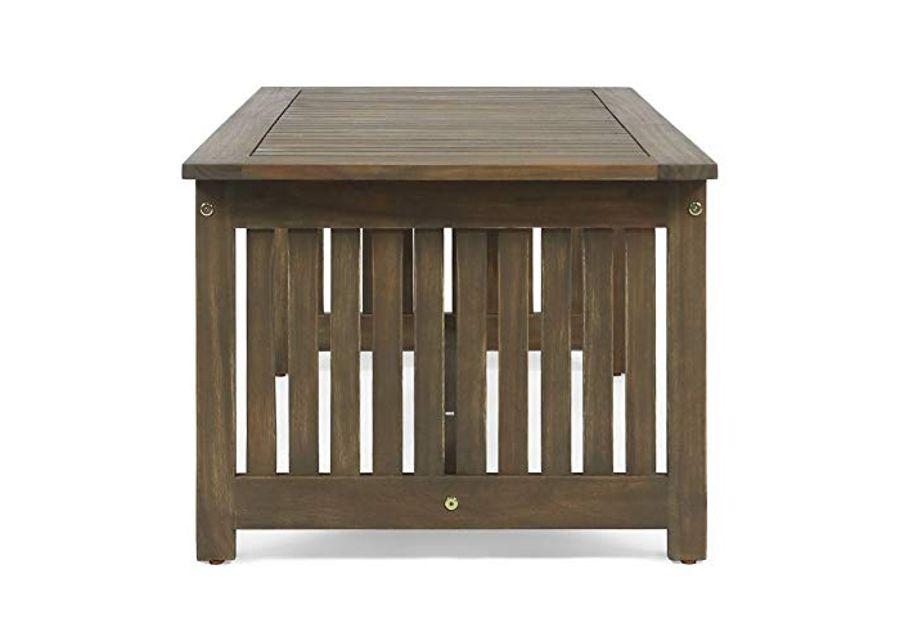 Christopher Knight Home Grace Outdoor Acacia Wood Coffee Table, Gray Finish