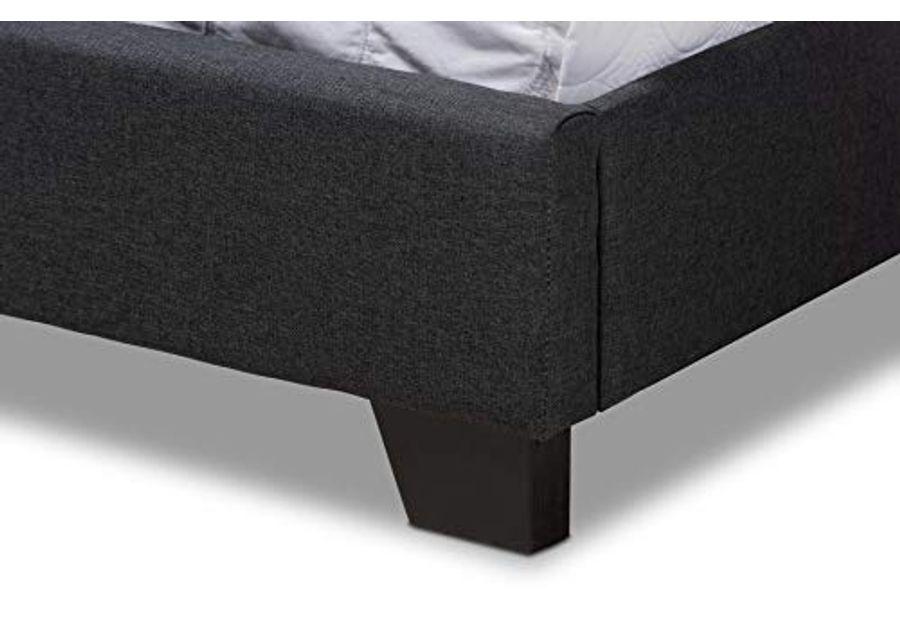 Baxton Studio Beds (Need box spring), Full, Charcoal Grey