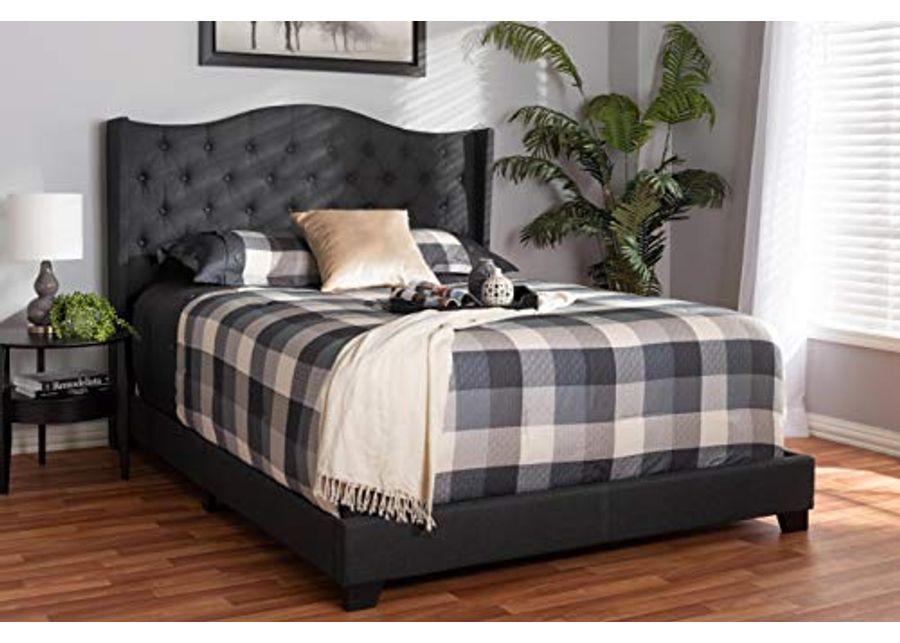 Baxton Studio Beds (Need box spring), Full, Charcoal Grey