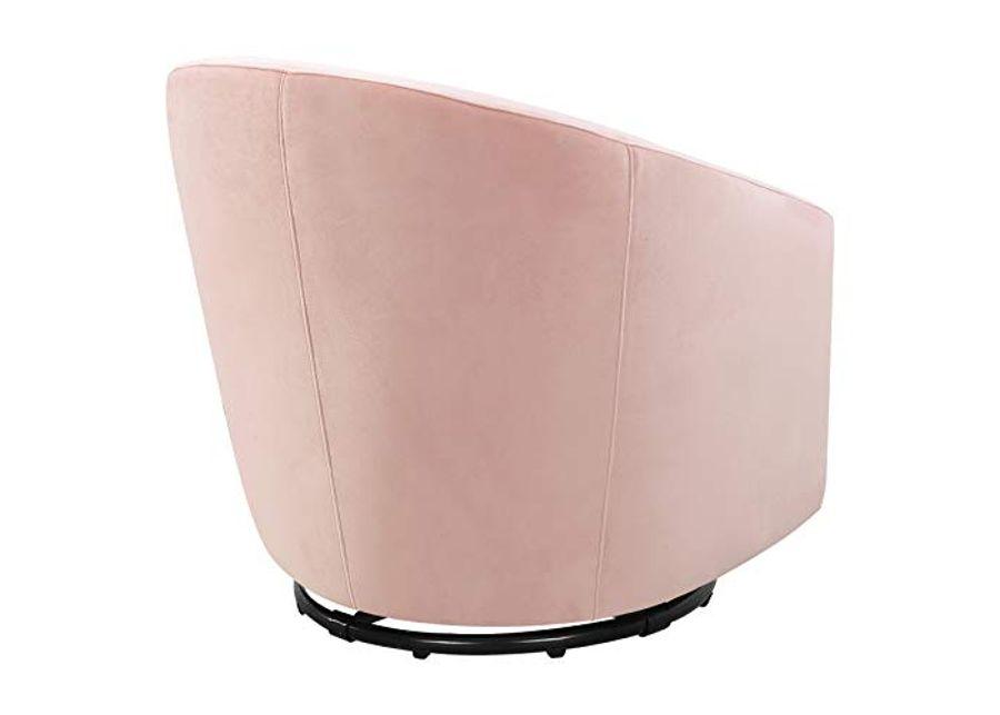 babyletto Madison Swivel Glider in Blush Pink Velvet, Greenguard Gold and CertiPUR-US Certified