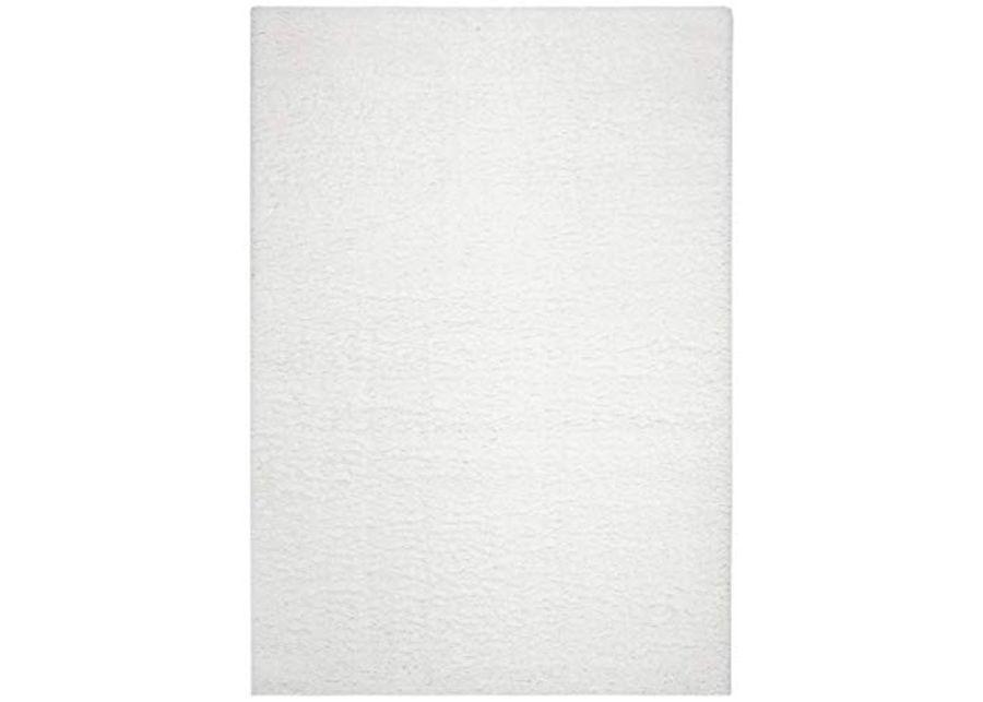 SAFAVIEH August Shag Collection 4' x 6' White AUG900A Solid 1.2-inch Thick Area Rug