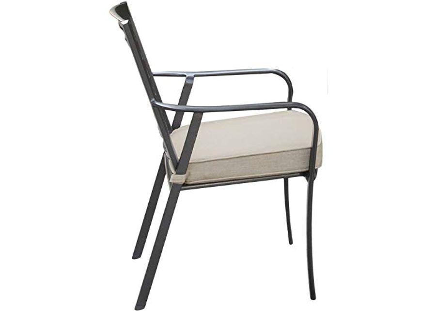 Hanover Pemberton 5-Piece Grade Patio Set Commercial Outdoor Furniture, Cast Ash/Gunmetal
