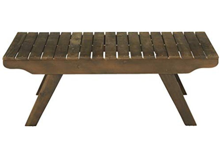 Christopher Knight Home Kailee Outdoor Wooden Coffee Table, Gray Finish