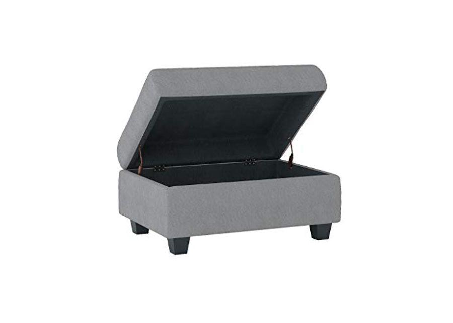 Homelegance Storage Ottoman, Gray