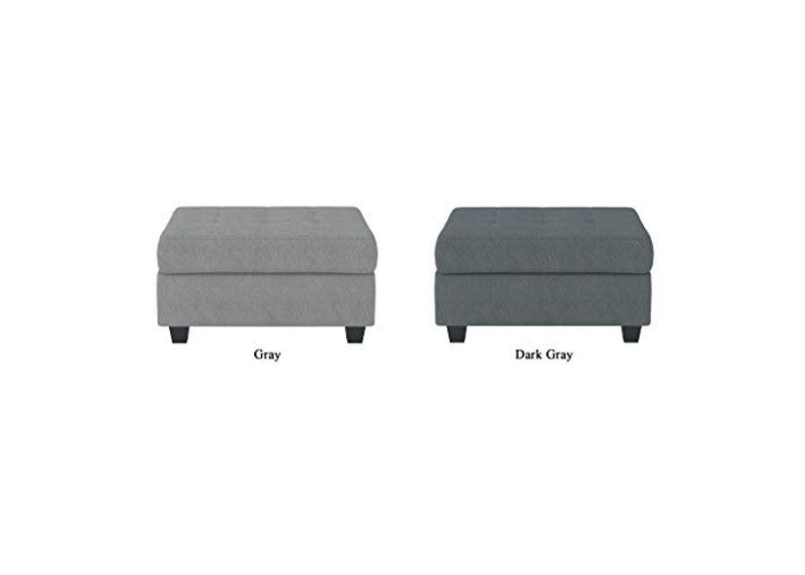 Homelegance Storage Ottoman, Gray