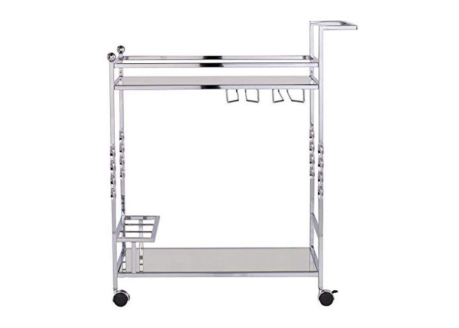 Southern Enterprises Ivers Bar Cart, Silver