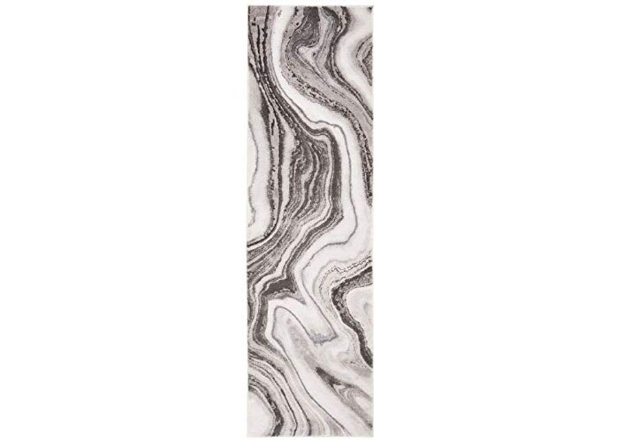 SAFAVIEH Craft Collection 2'3" x 6' Grey / Silver CFT819G Modern Abstract Non-Shedding Living Room Entryway Foyer Hallway Bedroom Runner Rug