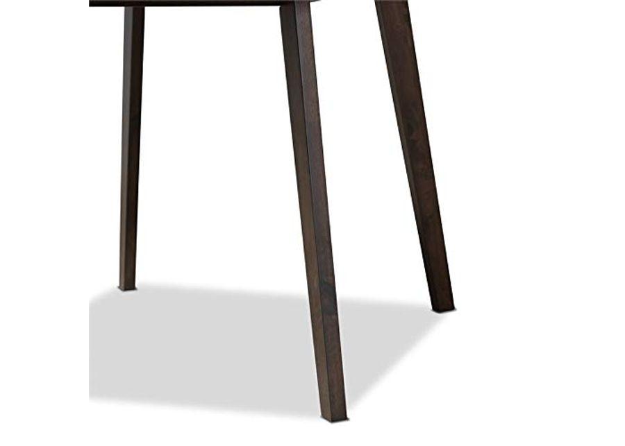 Baxton Studio Britte Mid-Century Modern Dark Oak Brown Finished Square Wood Dining Table