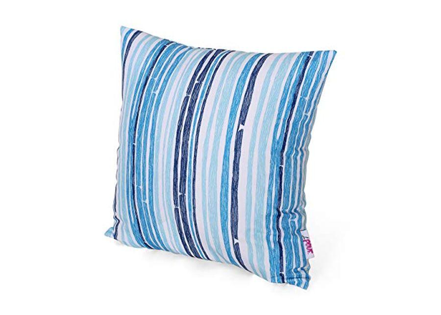 Christopher Knight Home Tobey Outdoor Throw Pillow, Blue
