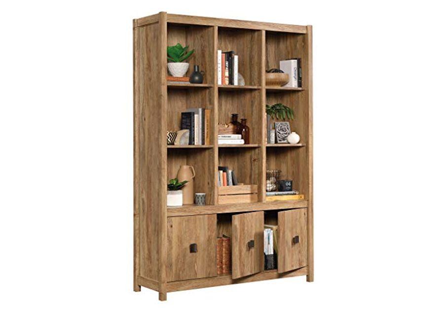 Sauder Cannery Bridge Storage Wall, L: 48.31" x W: 15.59" x H: 71.97", Sindoori Mango finish