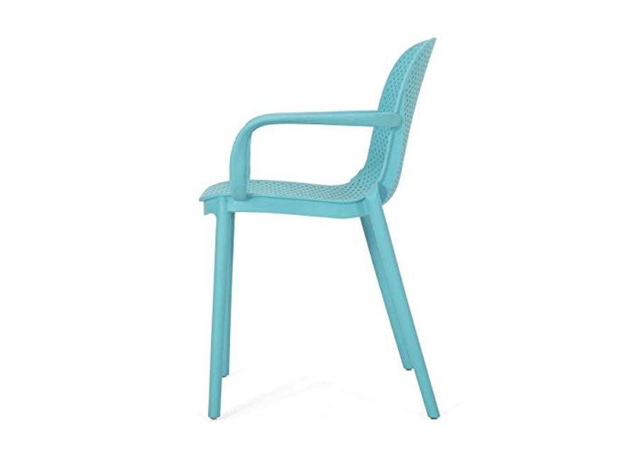 Christopher Knight Home Yanira Outdoor Dining Chair (Set of 2), Teal