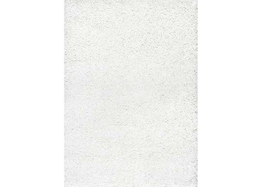 nuLOOM Marleen Contemporary Shag Area Rug, 4' Square, White