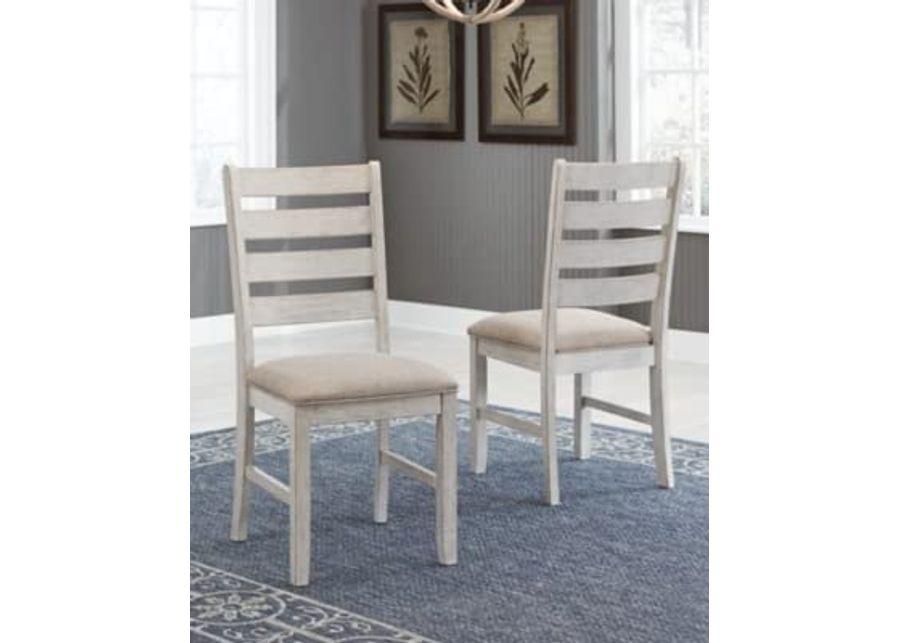 Signature Design by Ashley Skempton Modern Farmhouse Dining Room Chair, 2 Count, Whitewash