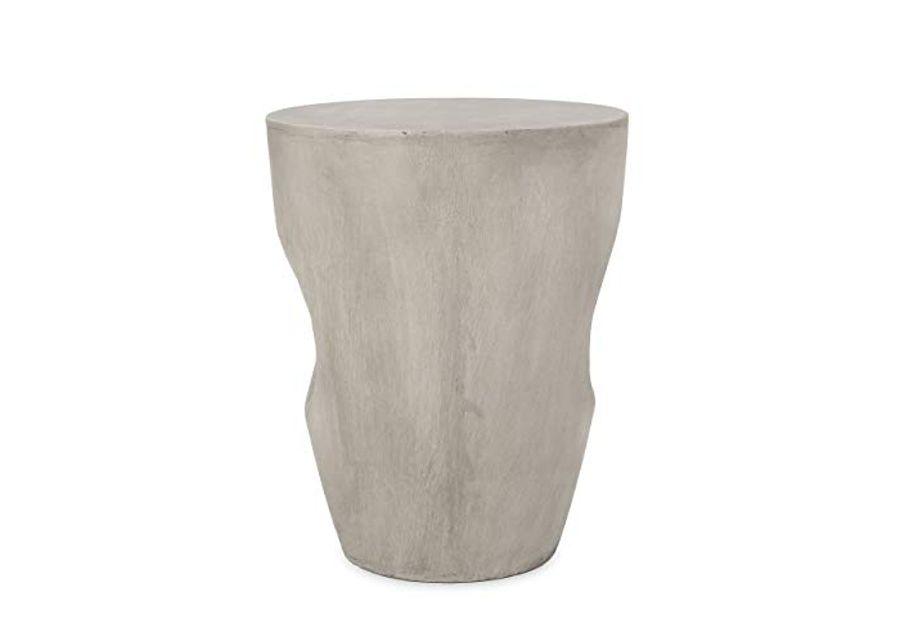 Christopher Knight Home Randall Outdoor Contemporary Lightweight Accent Side Table, Concrete Finish