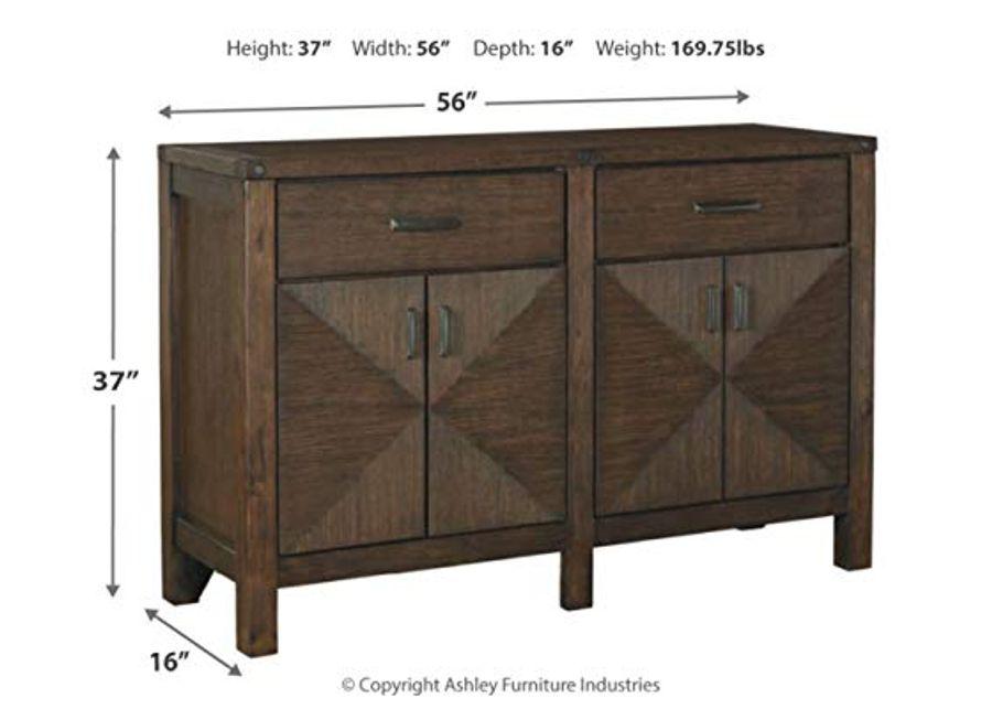 Signature Design by Ashley Dellbeck Contemporary Dining Room Buffet or Server, Brown