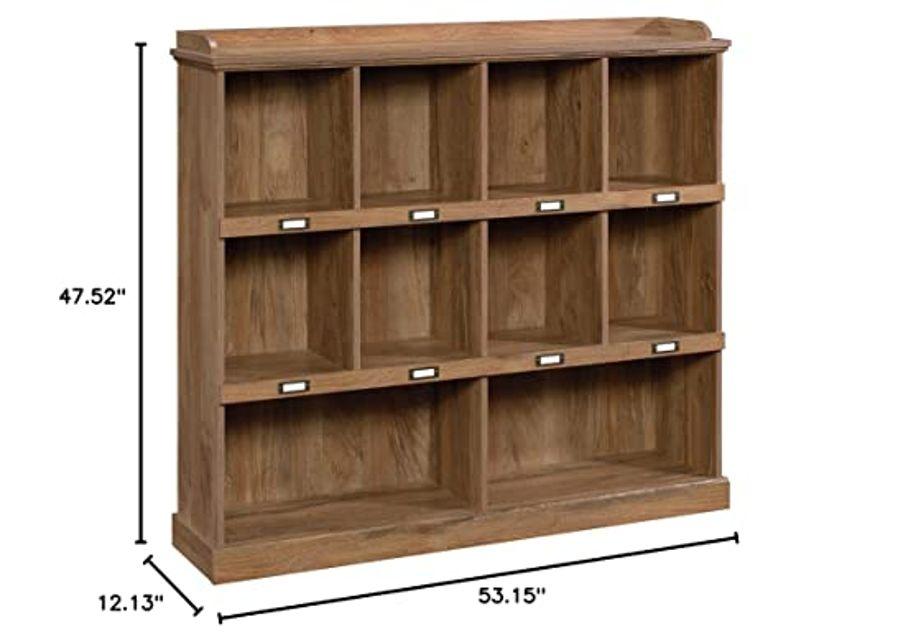 Sauder Barrister Lane Bookcase, L: 53.15" x W: 12.13" x H: 47.52", Sindoori Mango Finish