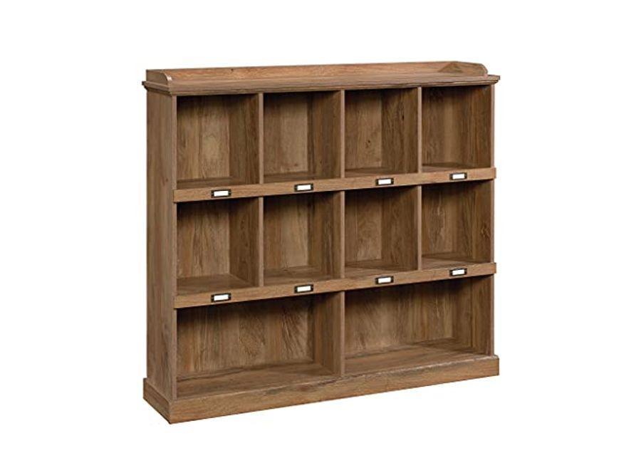 Sauder Barrister Lane Bookcase, L: 53.15" x W: 12.13" x H: 47.52", Sindoori Mango Finish