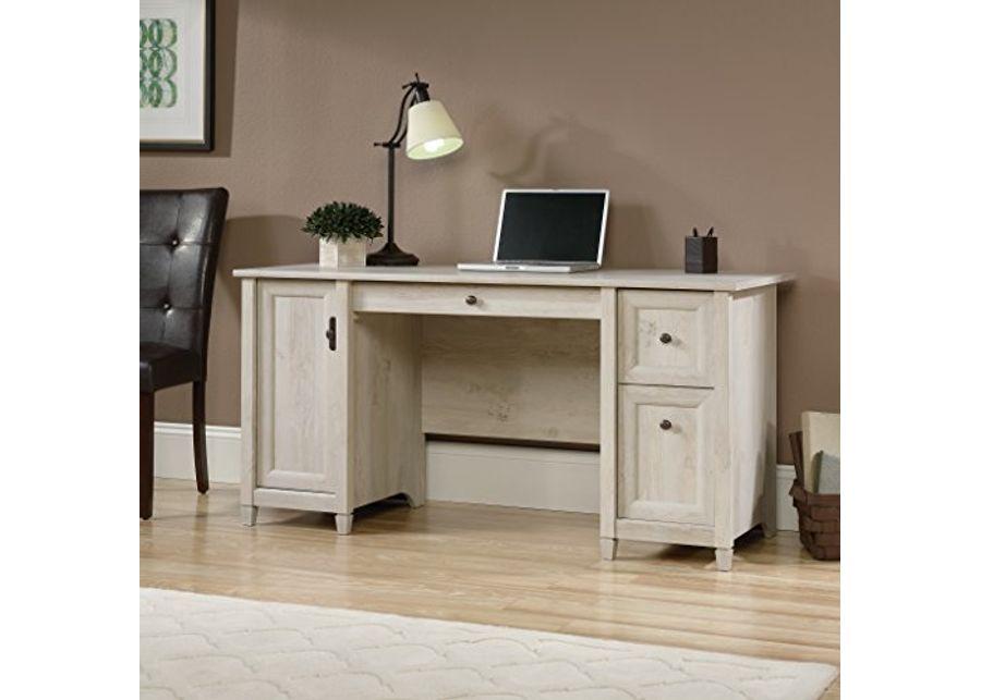 Sauder Edge Water Computer Desk, Chalked Chestnut & Costa Lateral File, Chalked Chestnut Finish